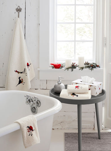 Christmas bird towels